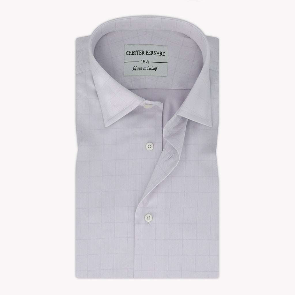 Lilac Big Semi Checks Formal Shirt For Mens 1