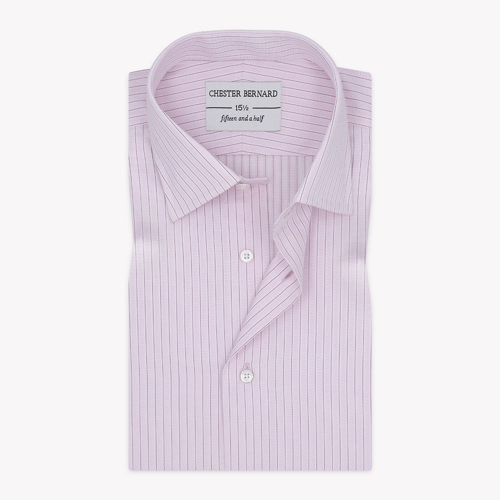 Lilac Layered Stripes Formal Shirt For mens1