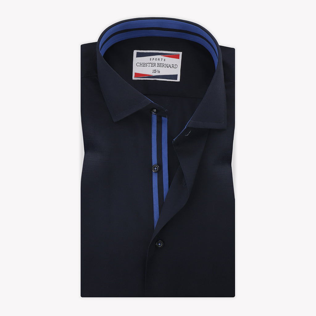 Navy Blue Sports Collection Formal Shirt For Mens  1