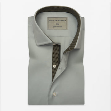 Light Grey Contrast Pattern INLAY Shirt