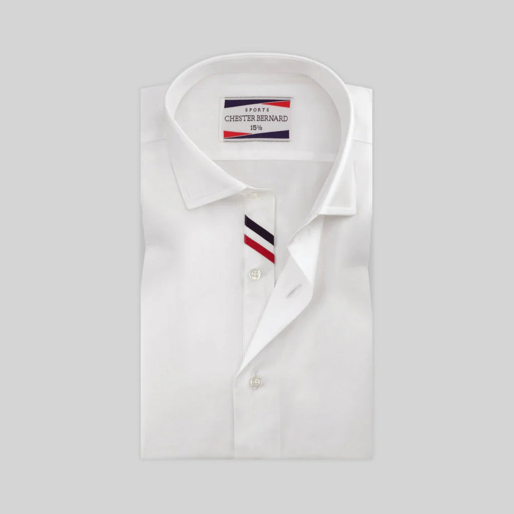 White Elite Stripe Detail Shirt