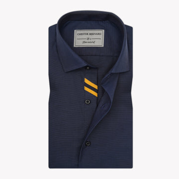 Midnight Navy Shirt with Inlay