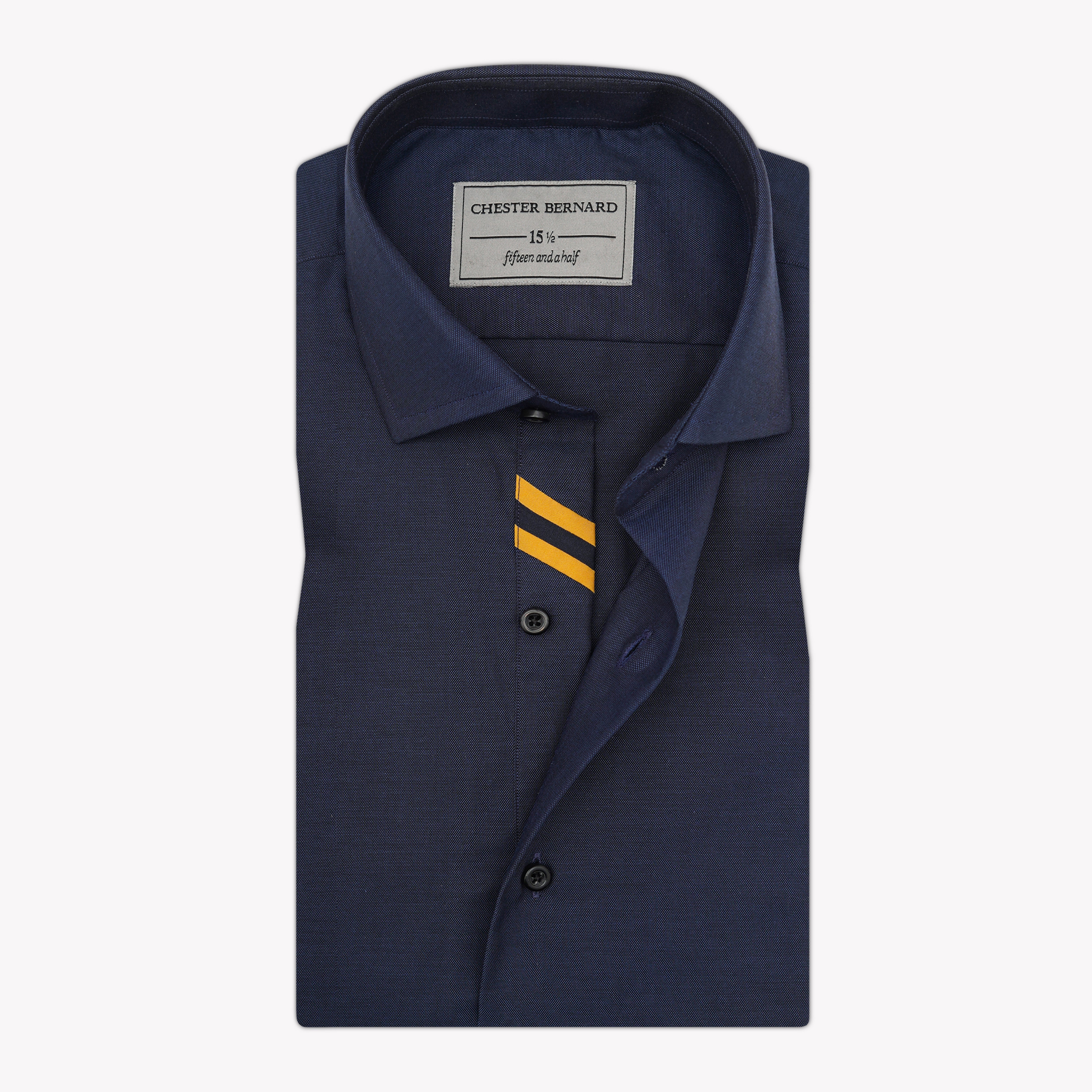 Midnight Navy Shirt with Inlay