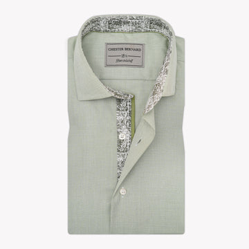 Sage Green Shirt With Inner Inlay