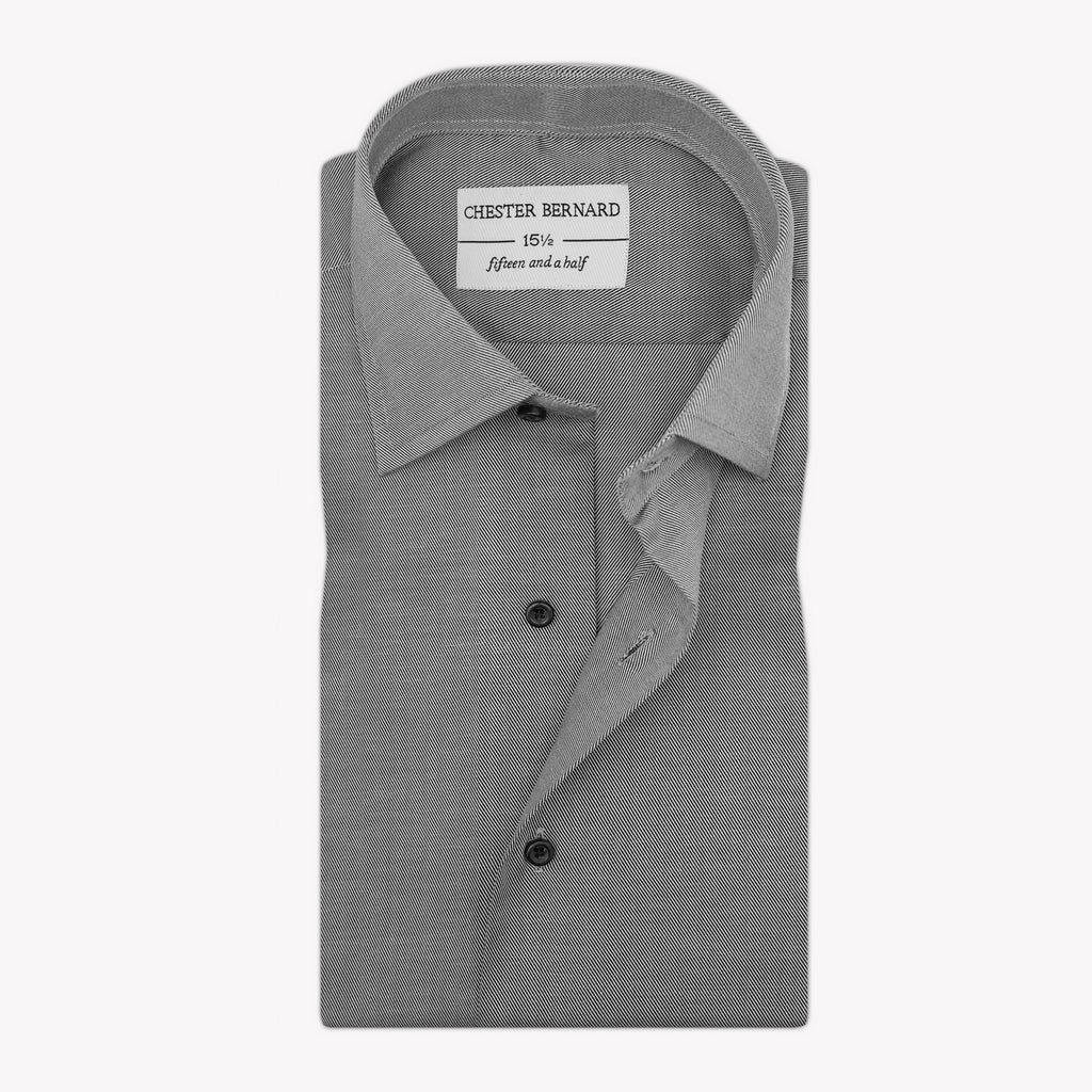 Charcoal Grey Twill Formal Shirt OL-625