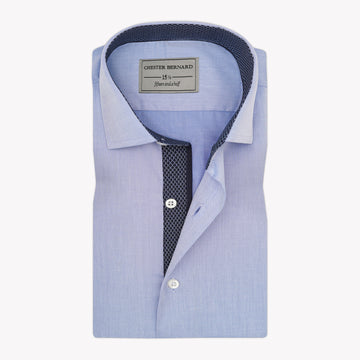 Light Blue Inlay Placket Shirt