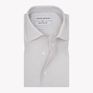 Classic Light Grey Textured Shirt