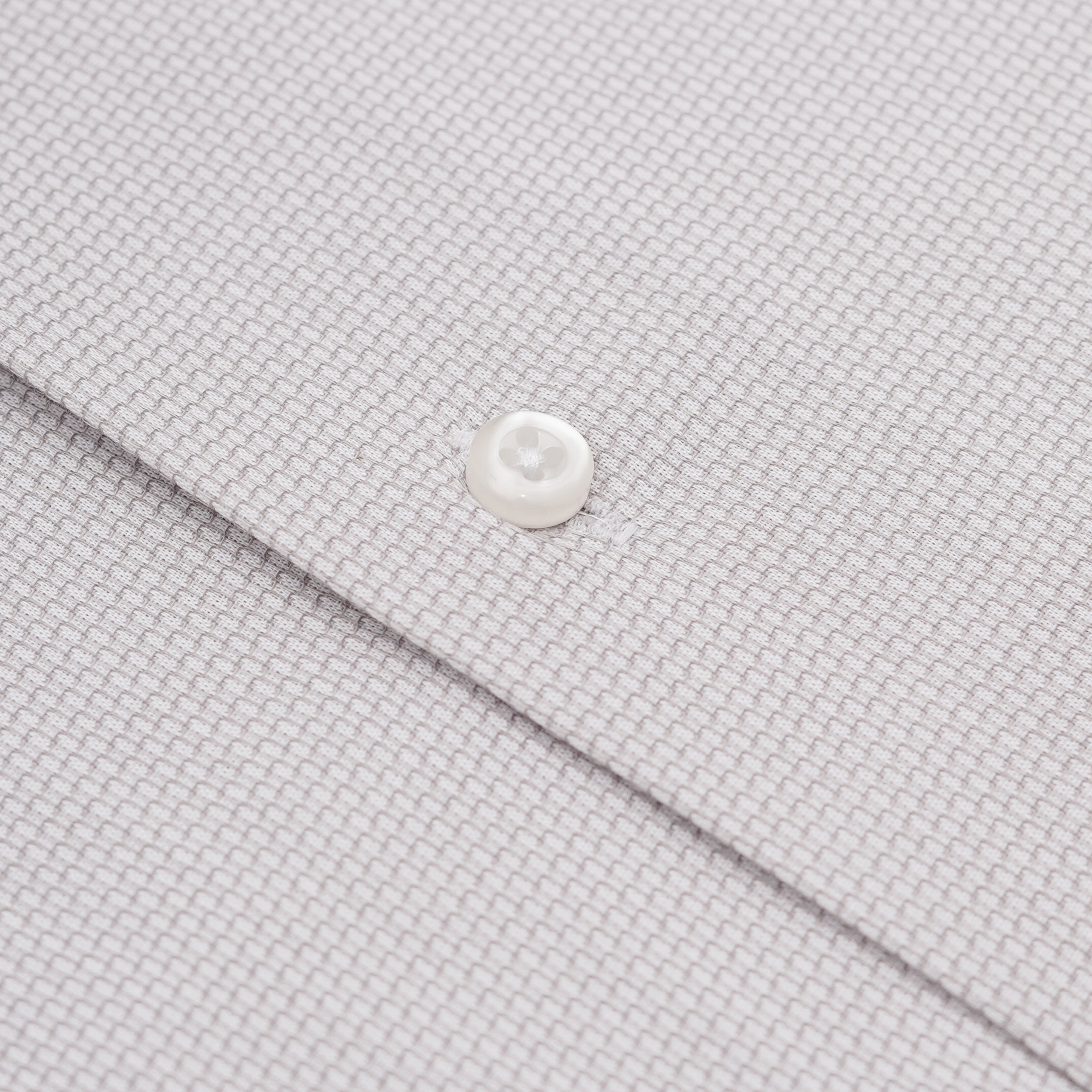 Classic Light Grey Textured Shirt