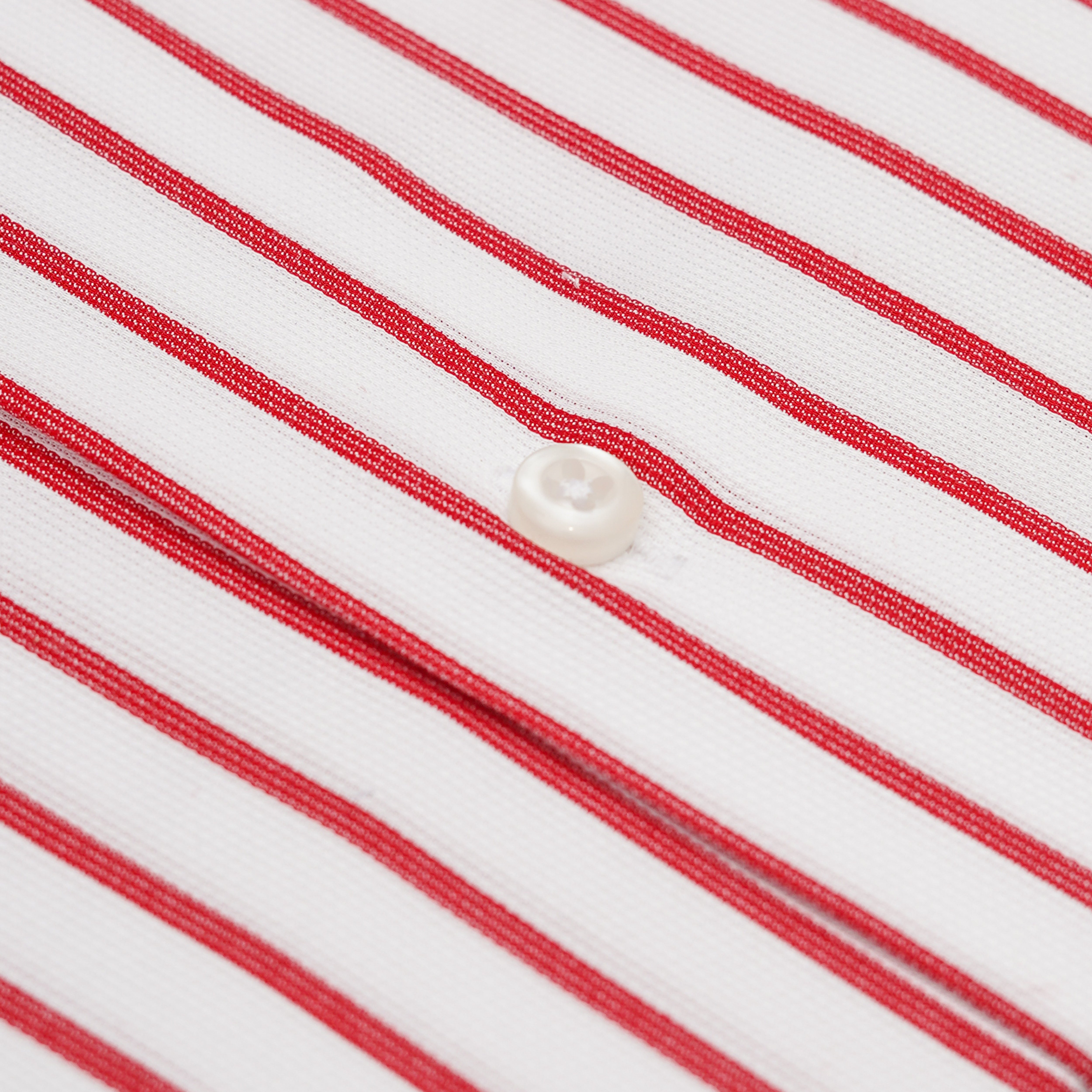White & Red Vertical Stripe Formal Shirt