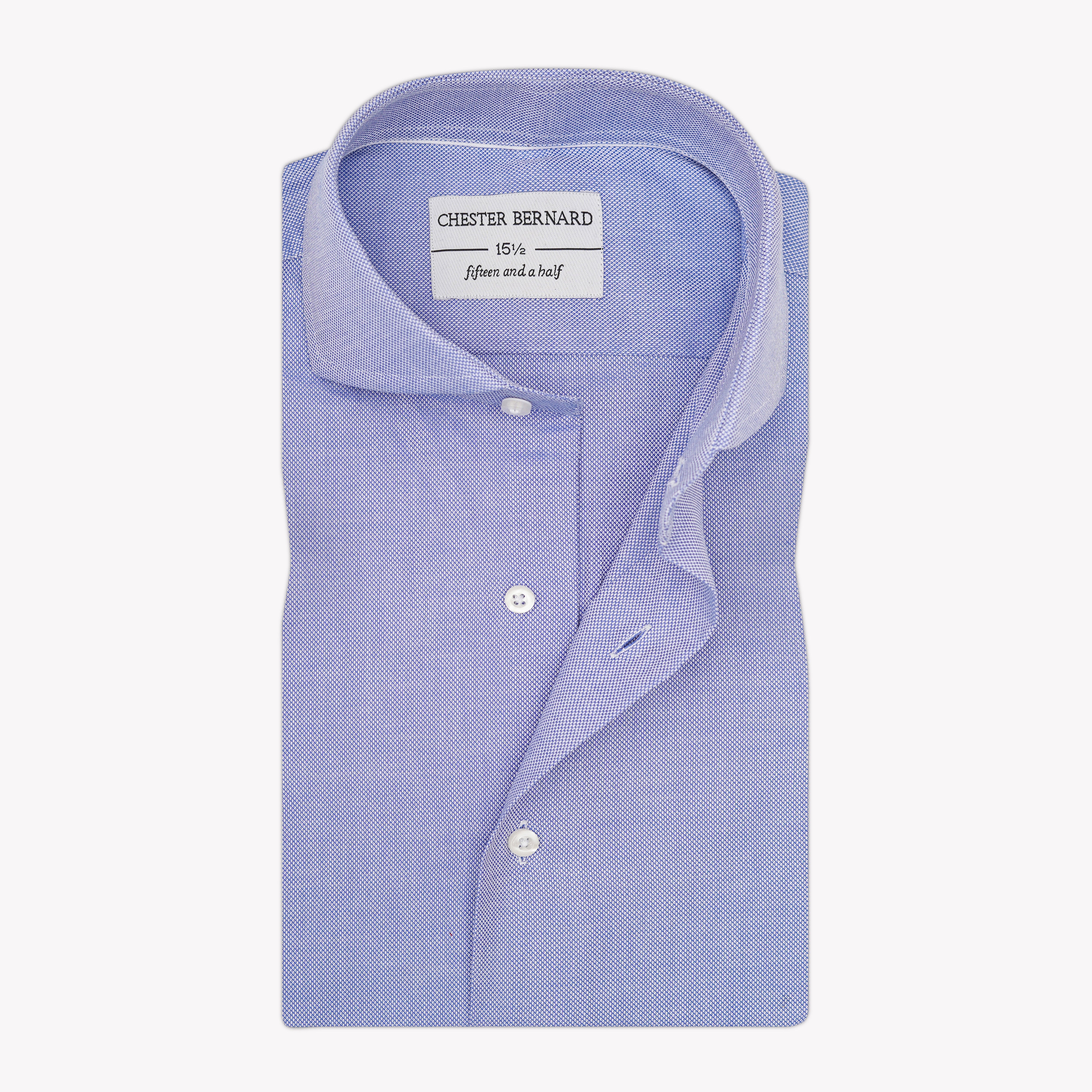 Textured Sky Blue Formal Shirt OL-623