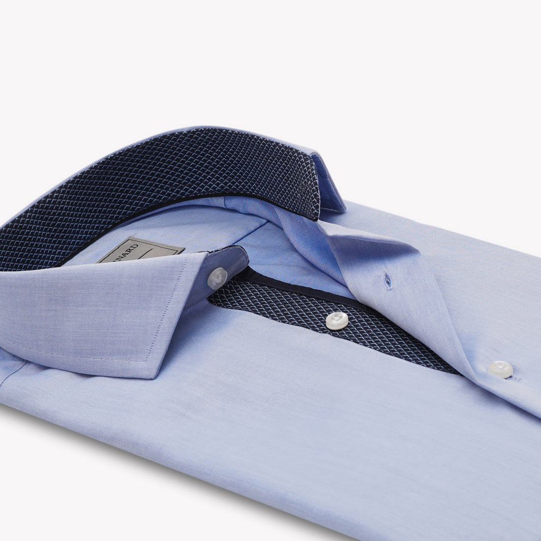 Light Blue Inlay Placket Shirt