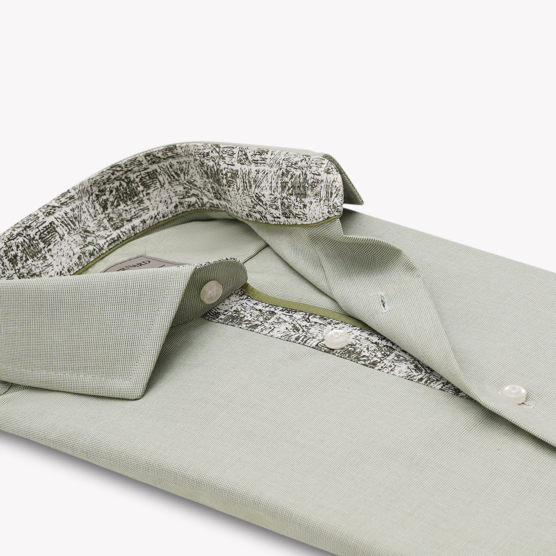 Sage Green Shirt With Inner Inlay