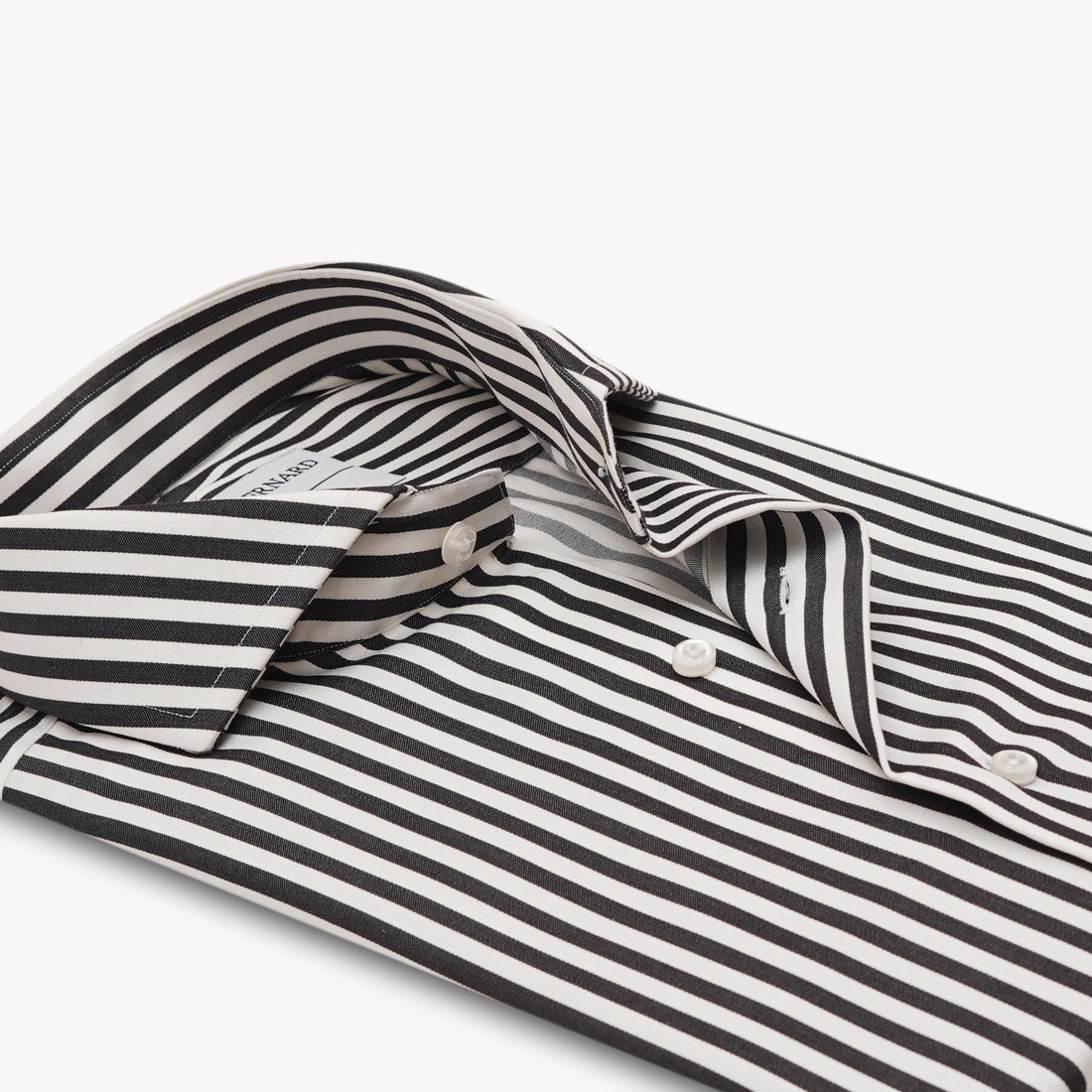 Black & White Striped Formal Shirt  OL-608