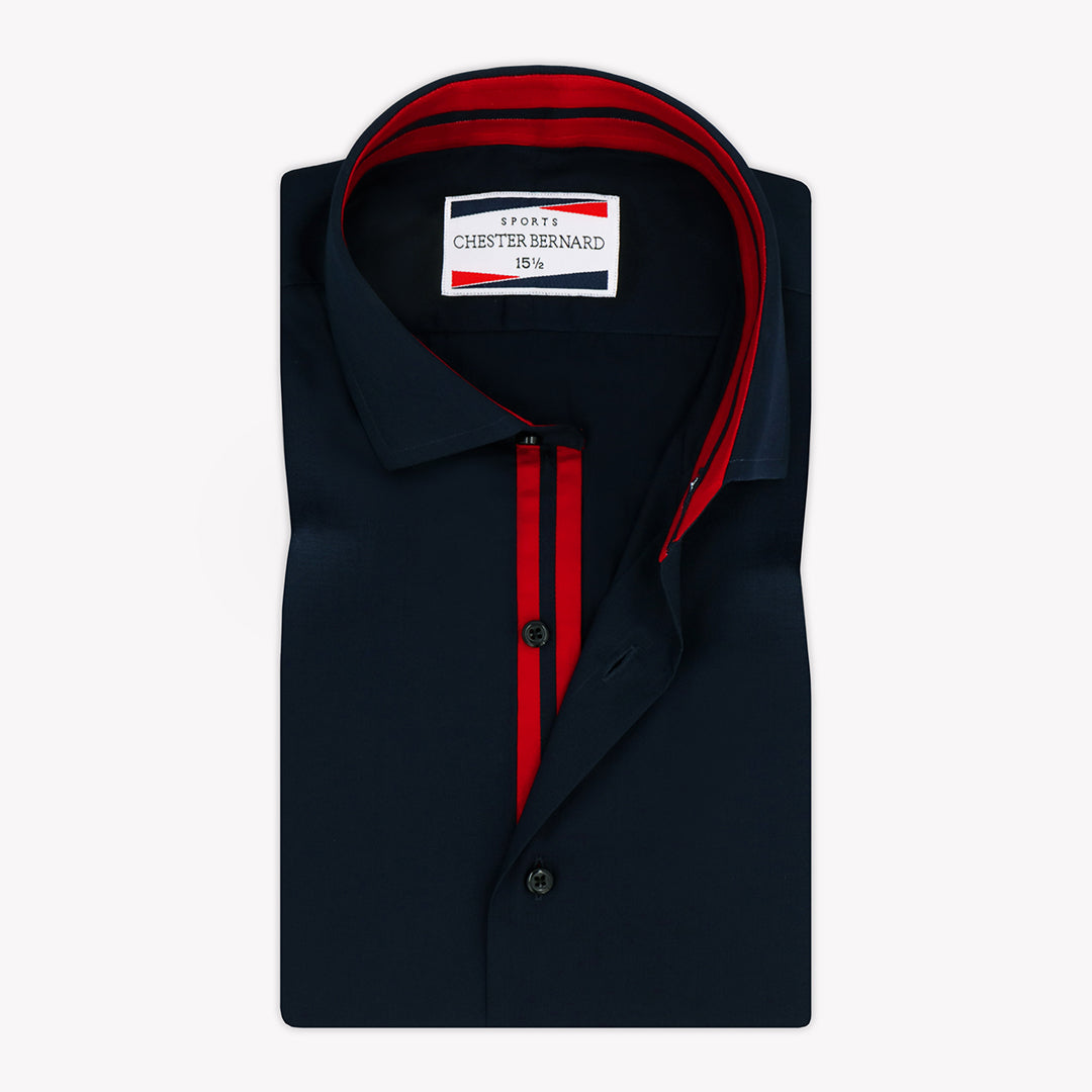 Black Contrast Stripe Shirt