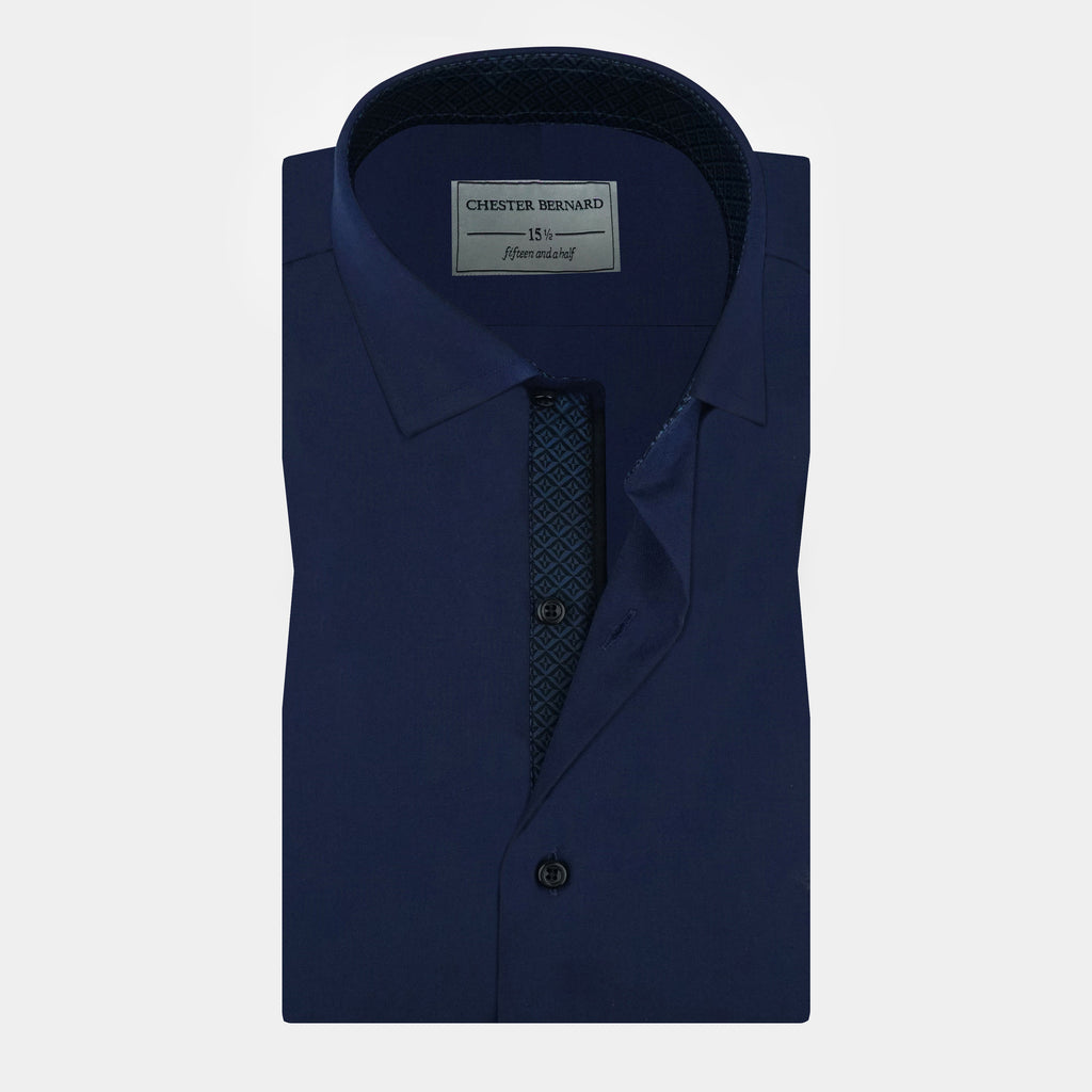 Midnight Navy Signature Trim Shirt OL-624