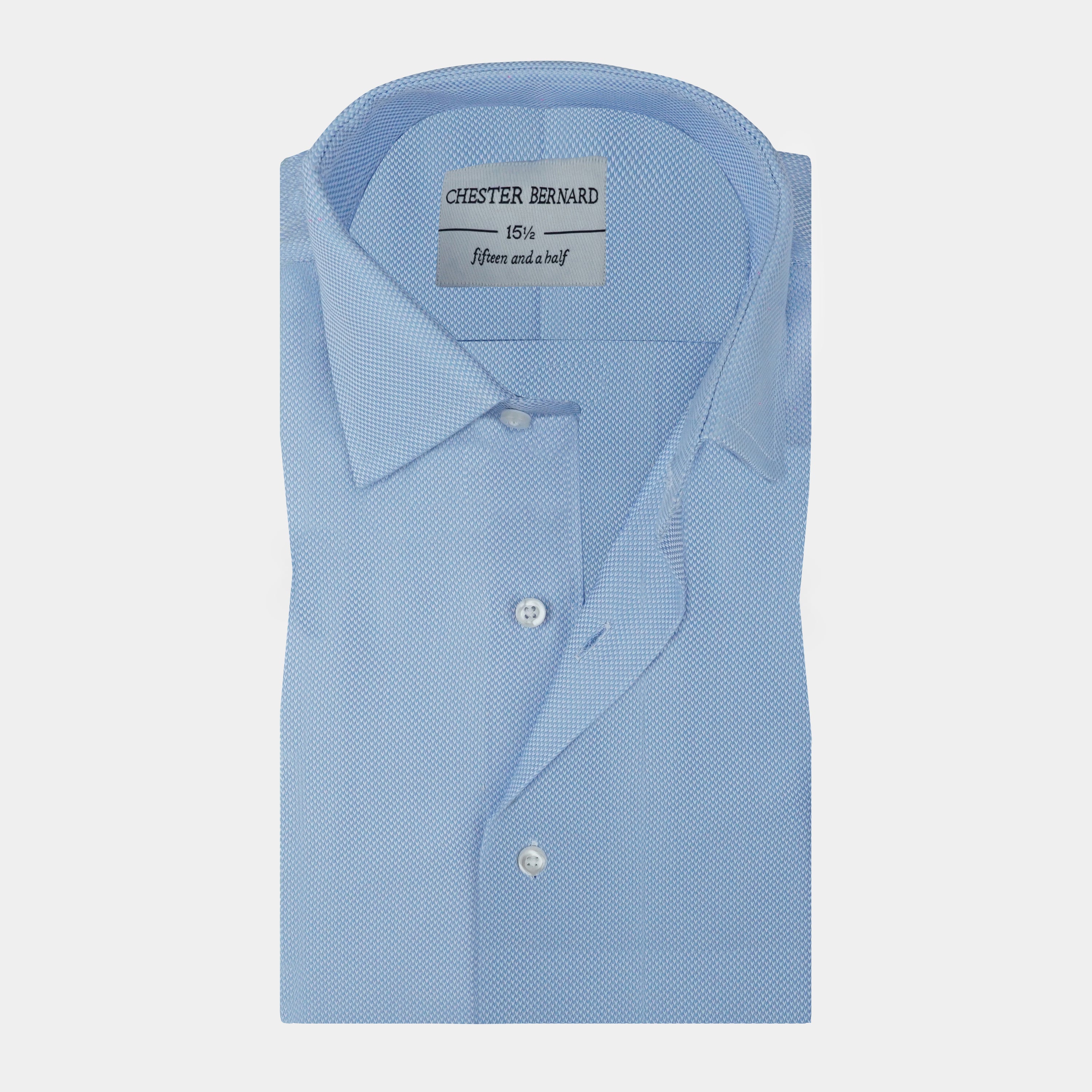 Sky Blue Formal Jacquard Shirt