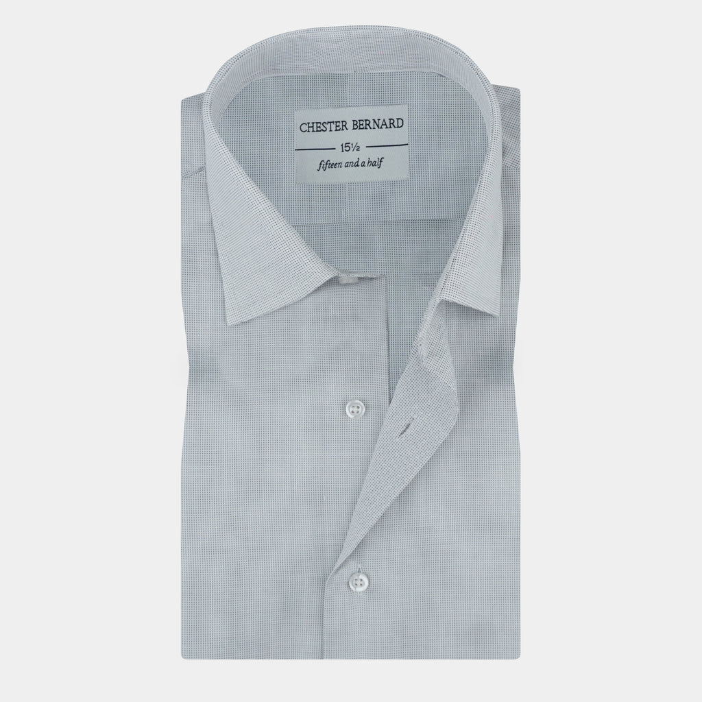 Light Grey Micro-Texture Egyptian Cotton Formal Shirt OL-634