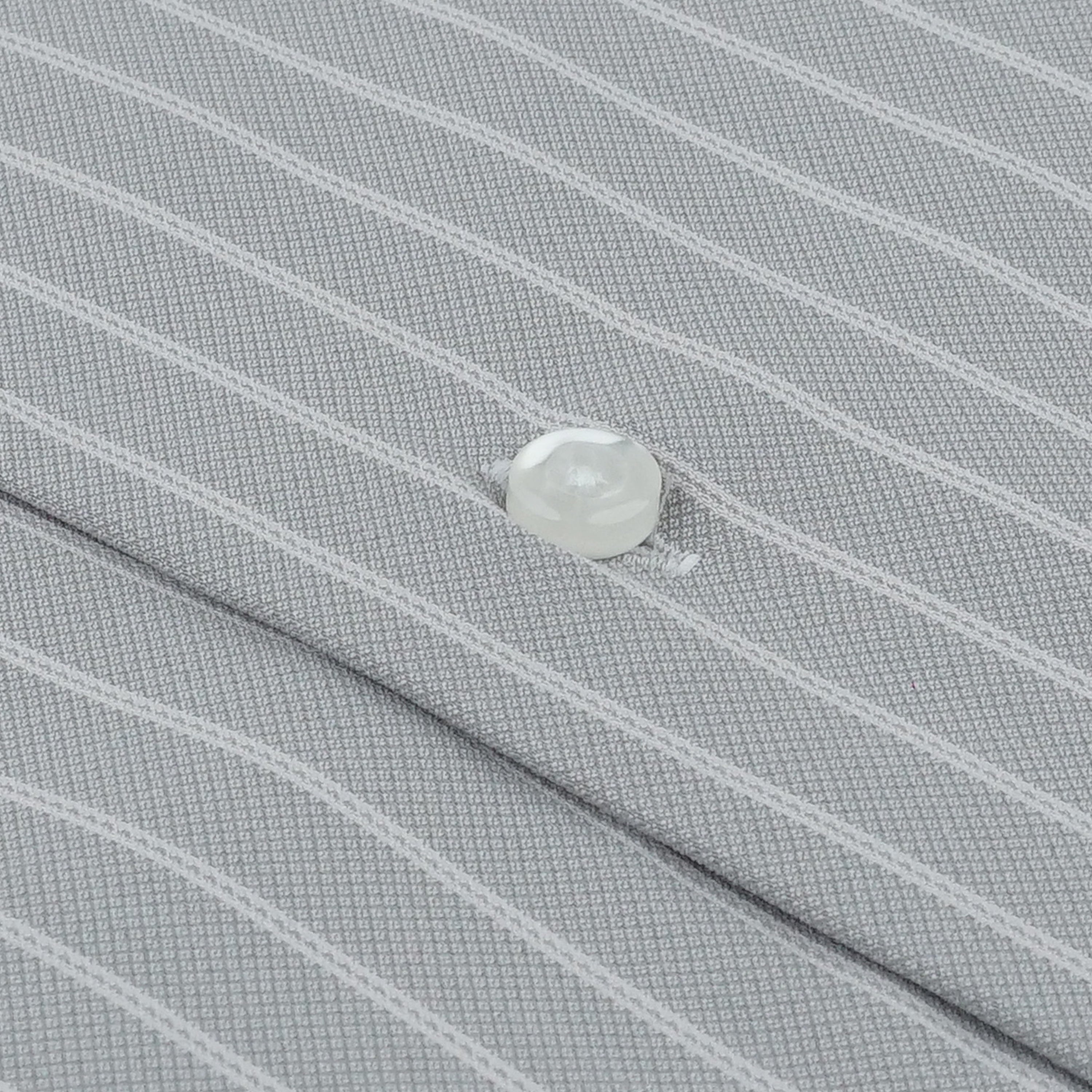 Silver Grey Pinstripe Formal Shirt