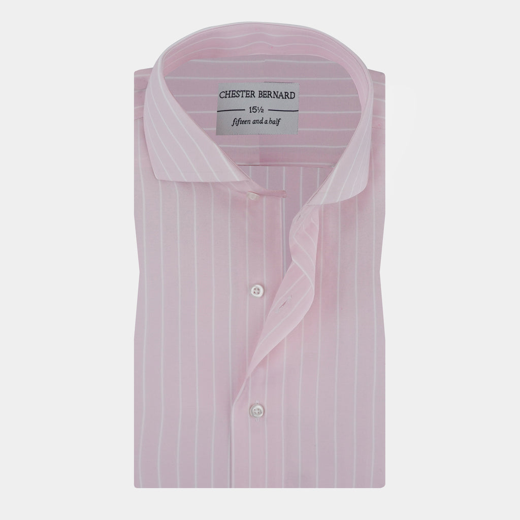 Soft Pink Pinstripe Classic Dress Shirt OL-619