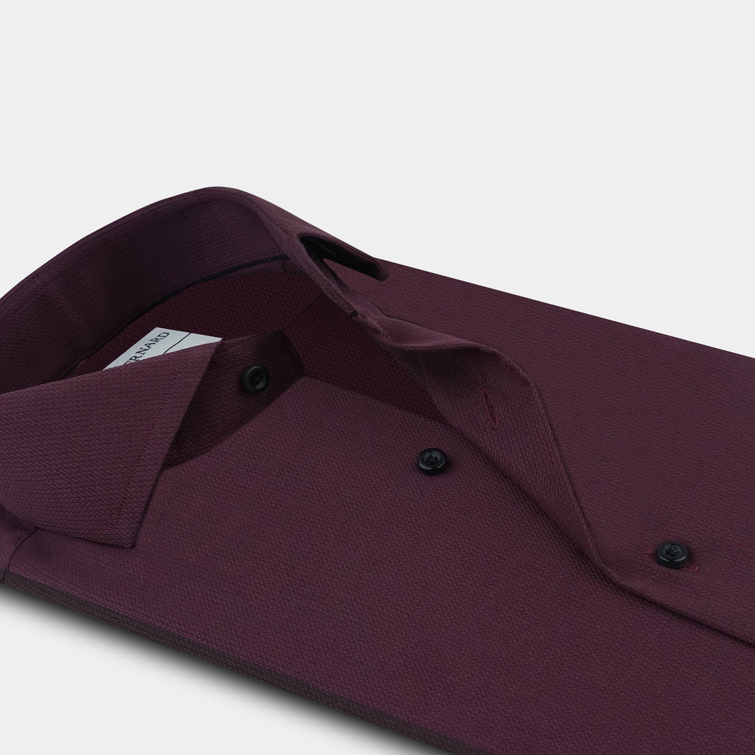 Burgundy Textured Tailored Shirt OL-638
