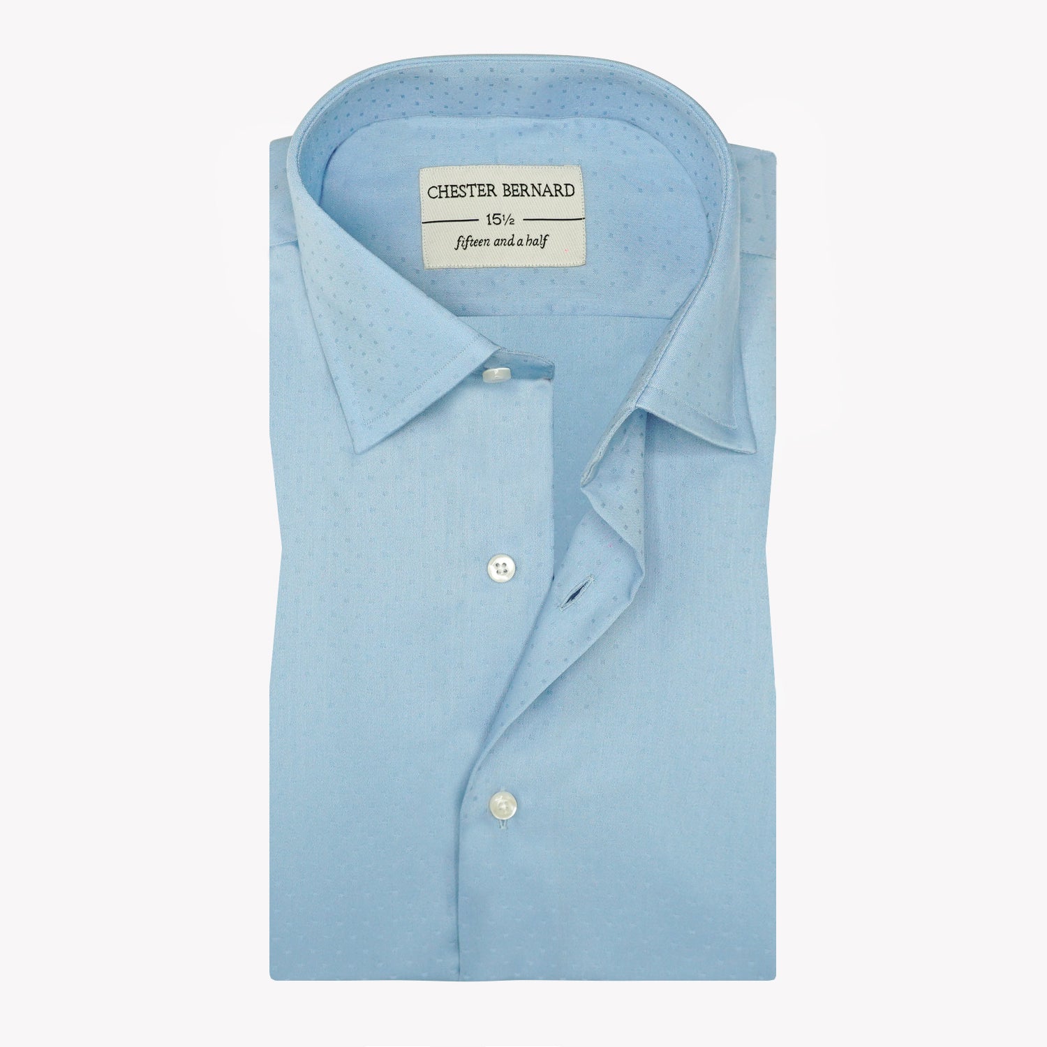Skyline Serenity Light Blue Textured Egyptian Cotton Shirt OL-561