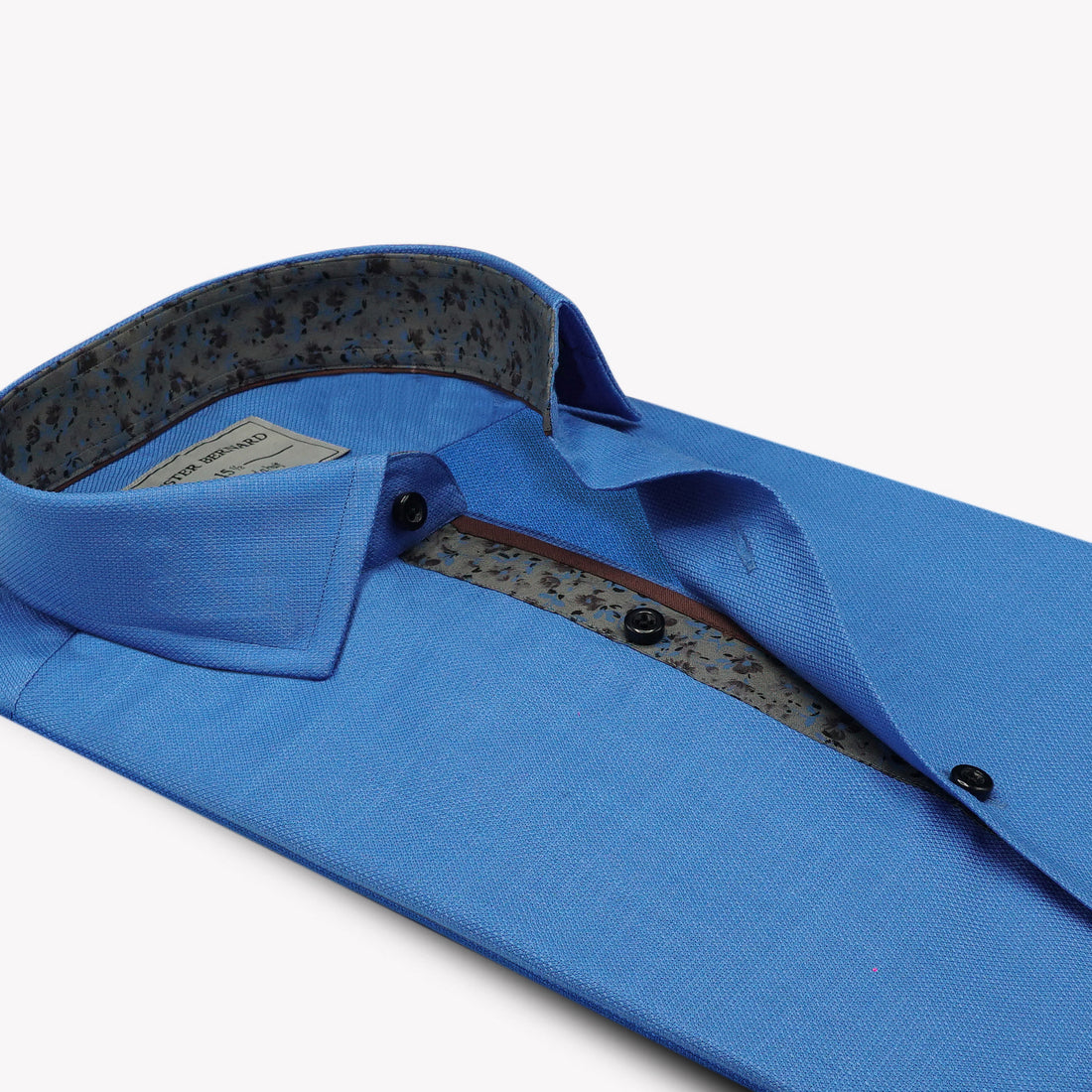 Azure Grace Blue Jacquard Shirt OL-558