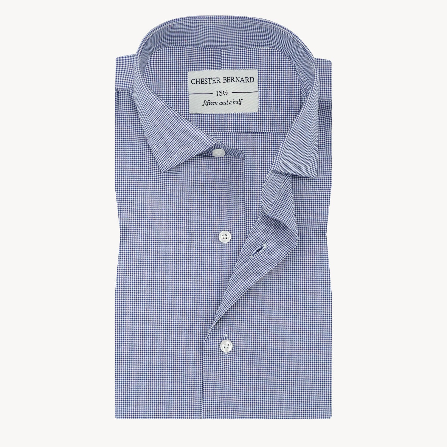 Blue Micro-Check Shirt OL-587