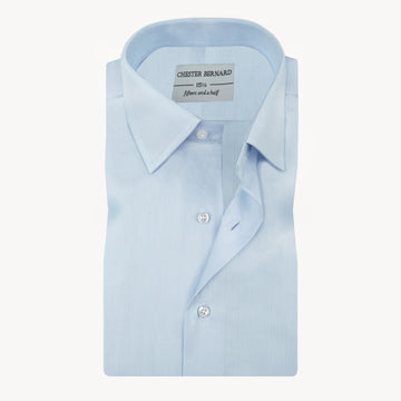 Light Blue Herringbone Shirt
