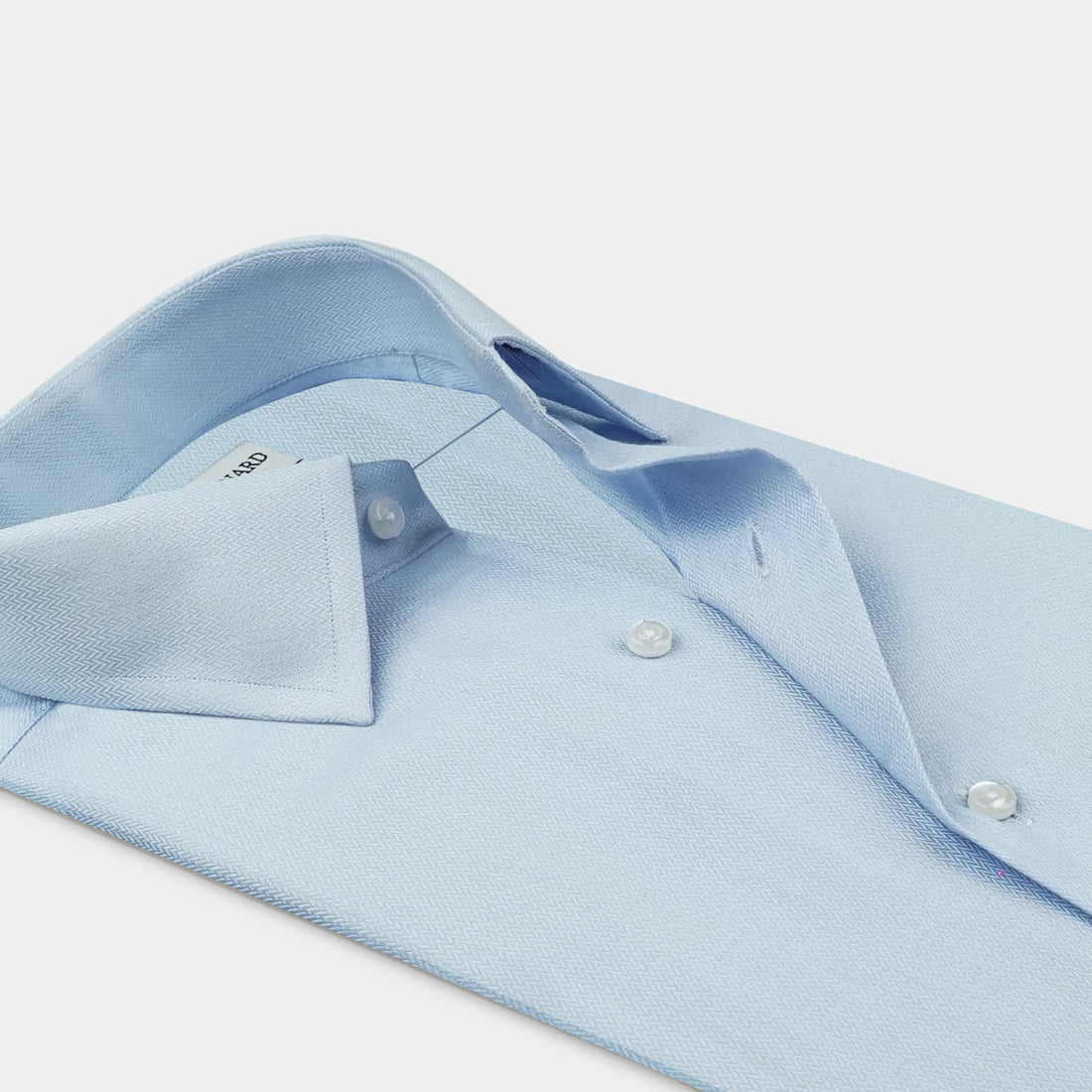 Light Blue Herringbone Shirt
