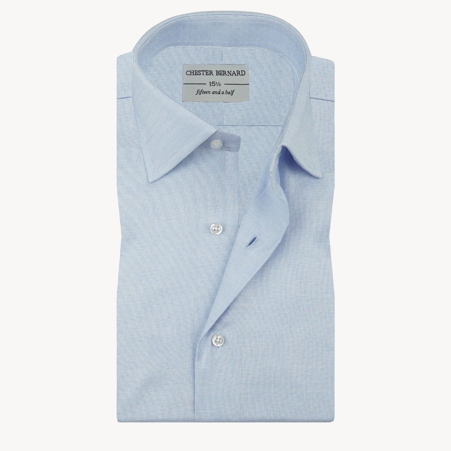 Sky Blue Micro Check Jacquard Shirt OL-594