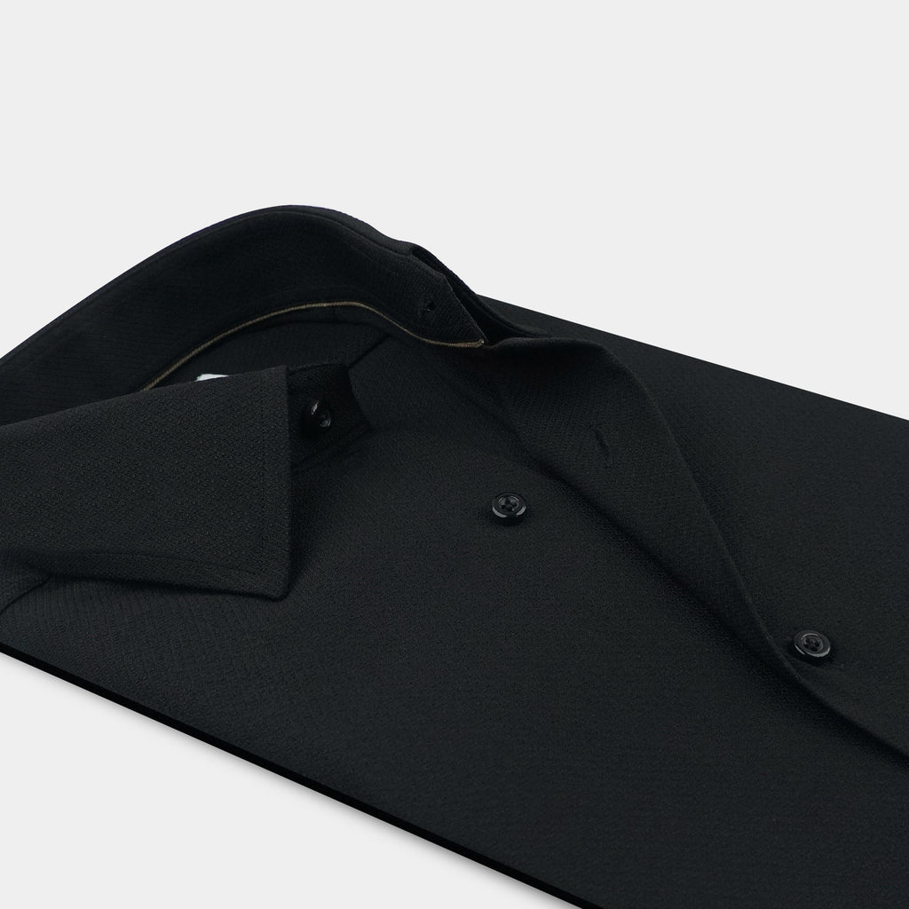 Midnight Noir Premium Black Formal Shirt OL-588