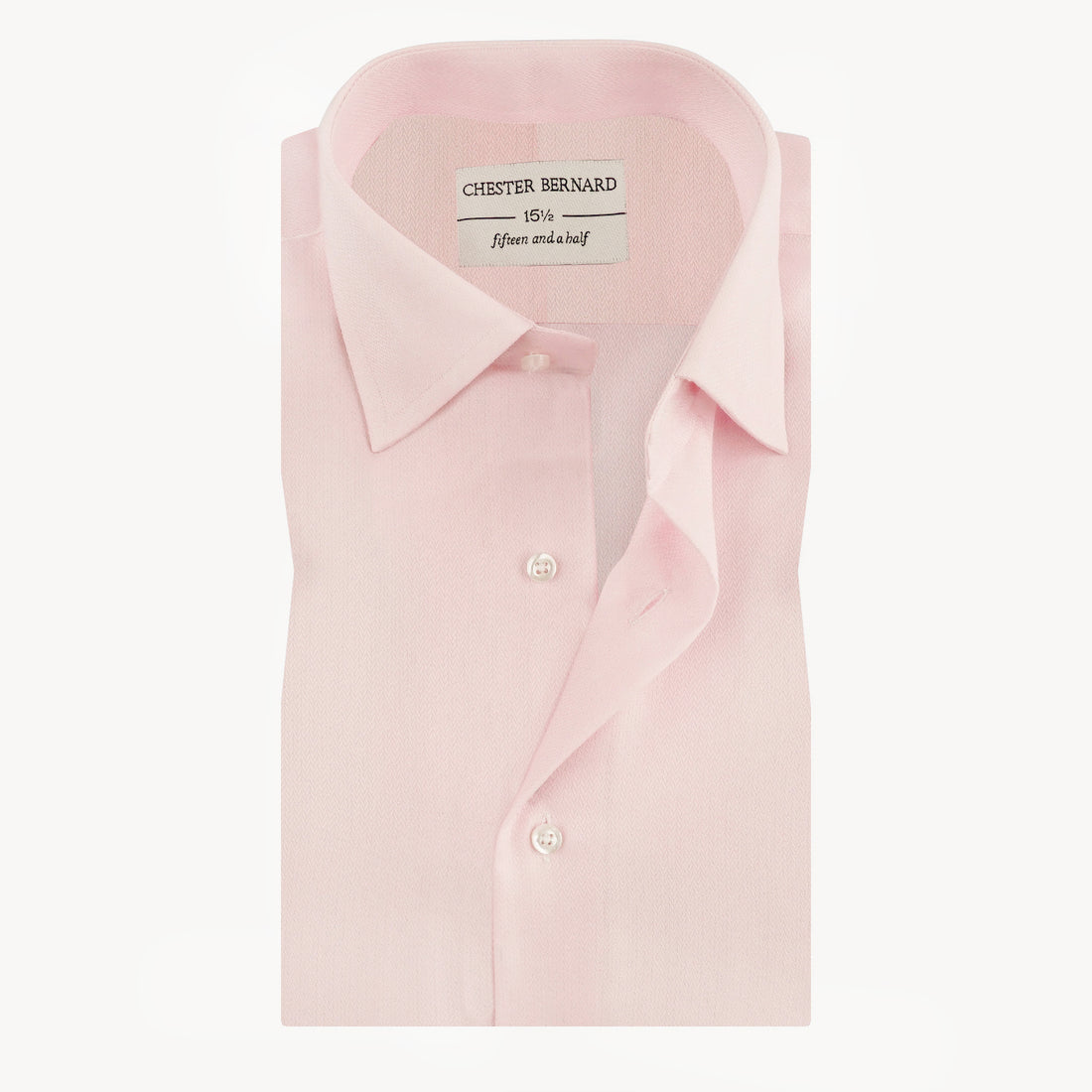 Blush Pink Herringbone Dress Shirt