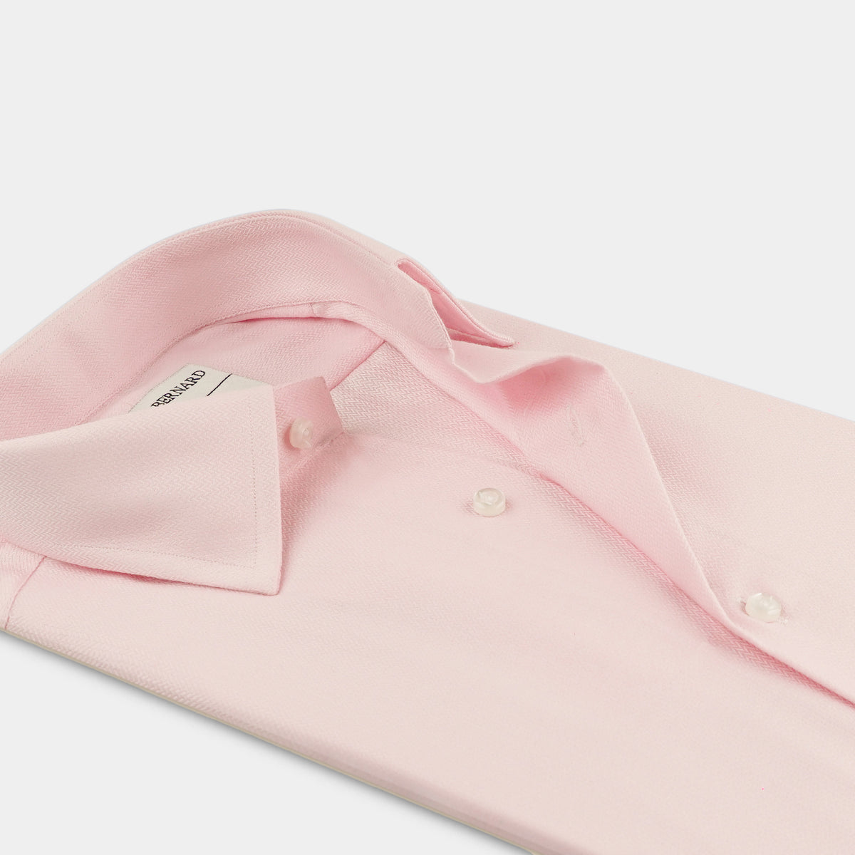 Blush Pink Herringbone Dress Shirt