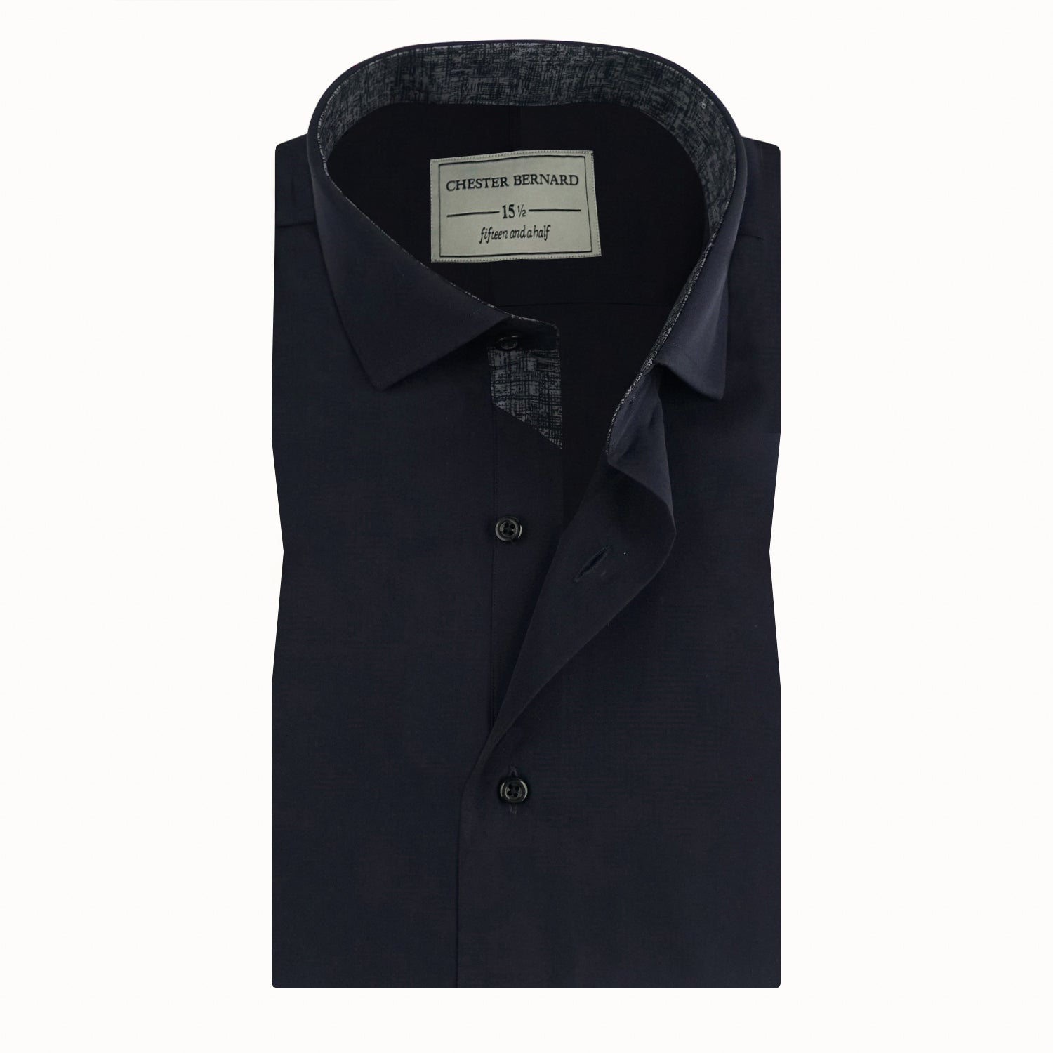 Midnight Navy Textured Formal Shirt OL-585
