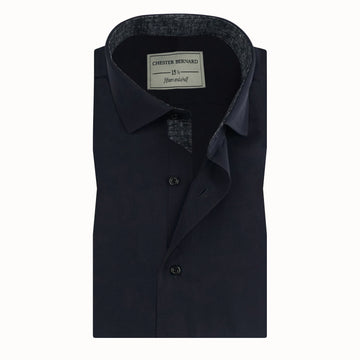 Midnight Navy Textured Formal Shirt OL-585
