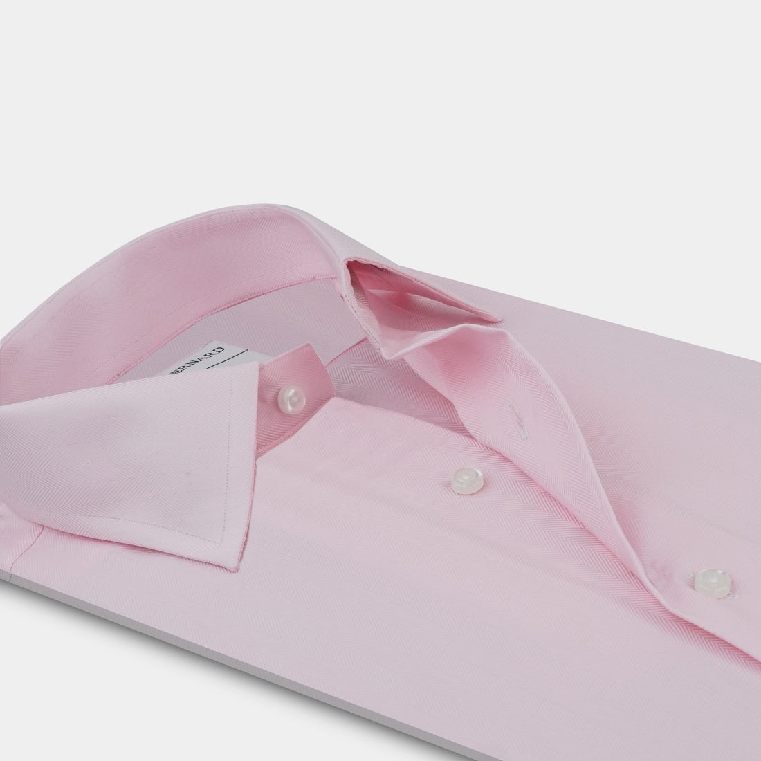 Blush Pink Herringbone Dress Shirt
