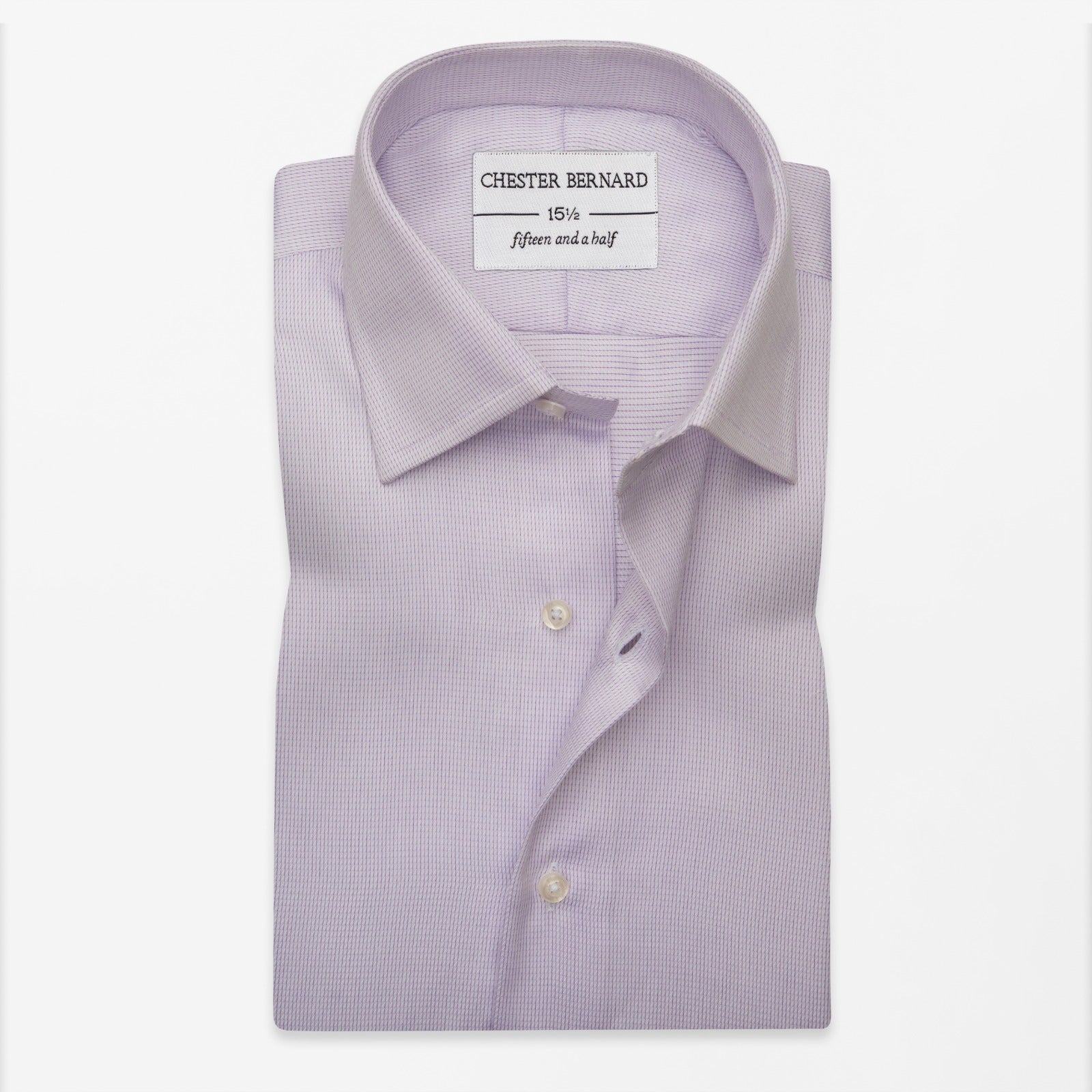 Lilac Micro Check Formal Shirt
