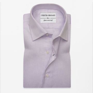Lilac Micro Check Formal Shirt