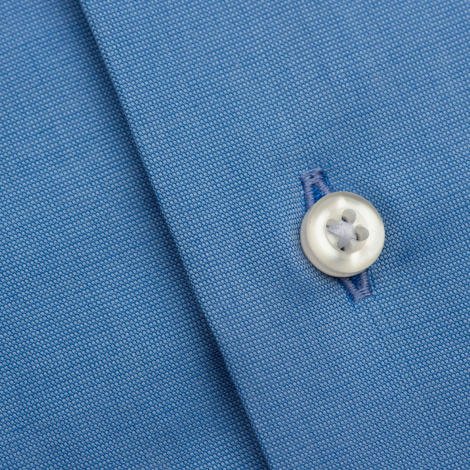 Sky Blue Contrast Print Dress Shirt