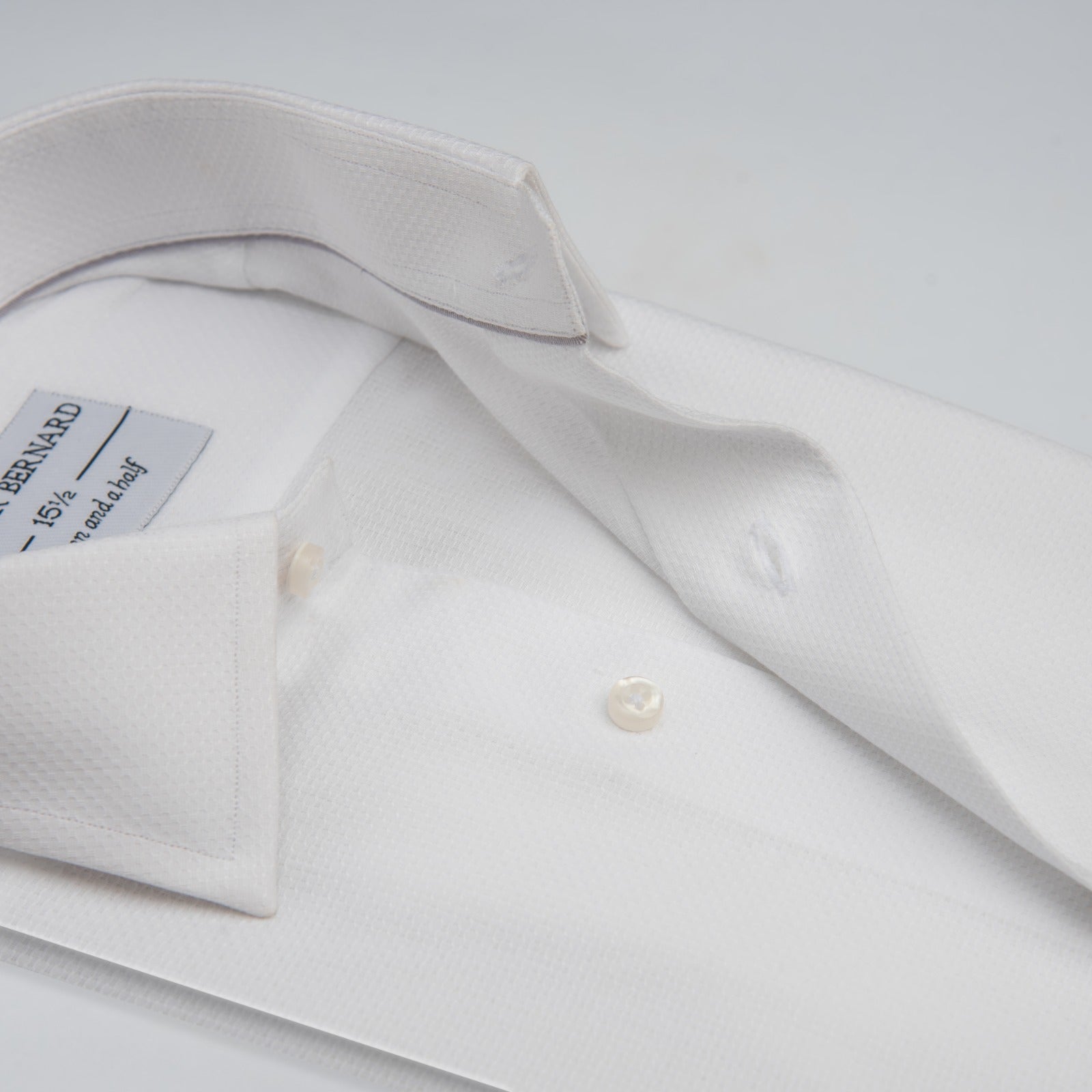 Classic White Textured Dress Shirt