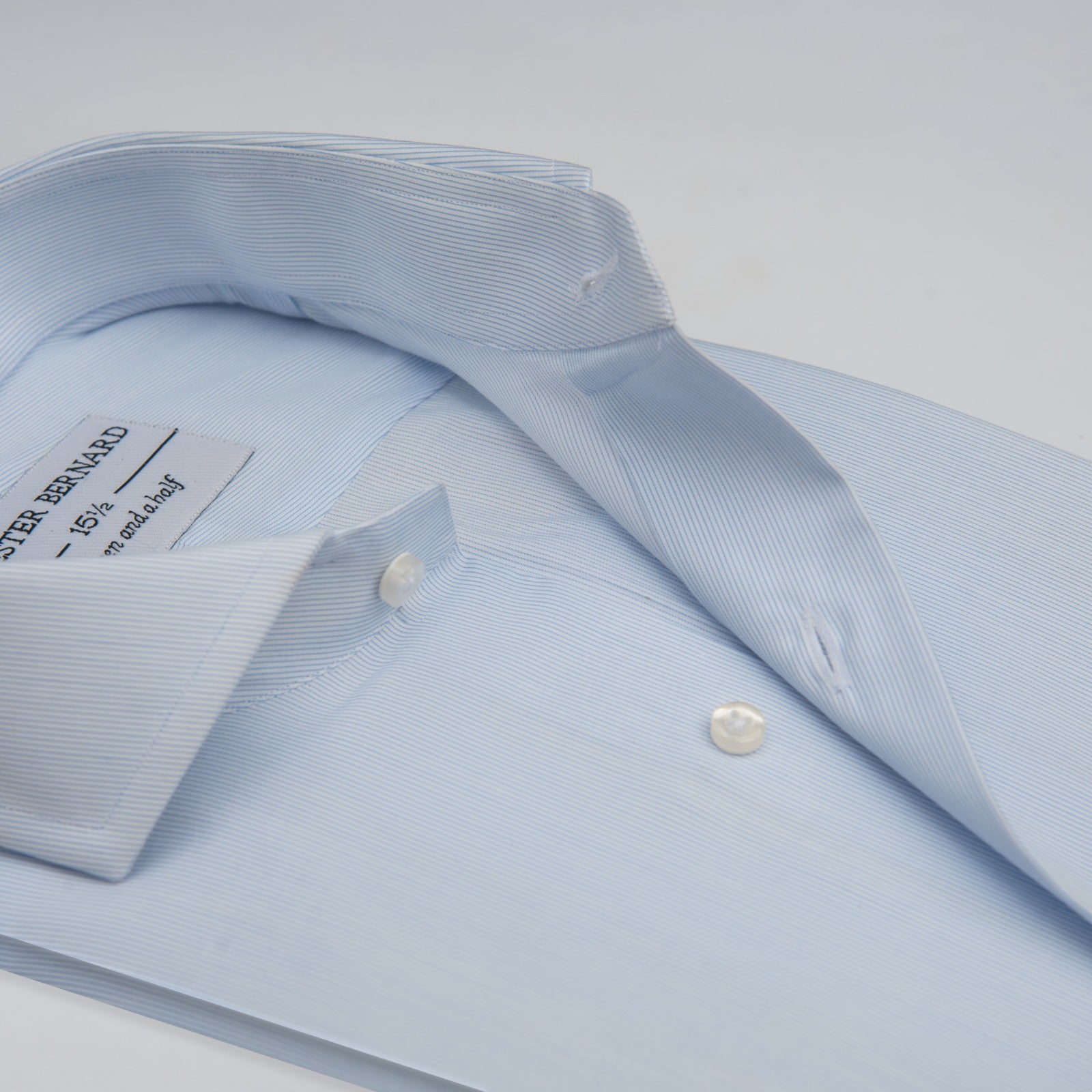 Sky Blue Pinstripe Cotton Shirt