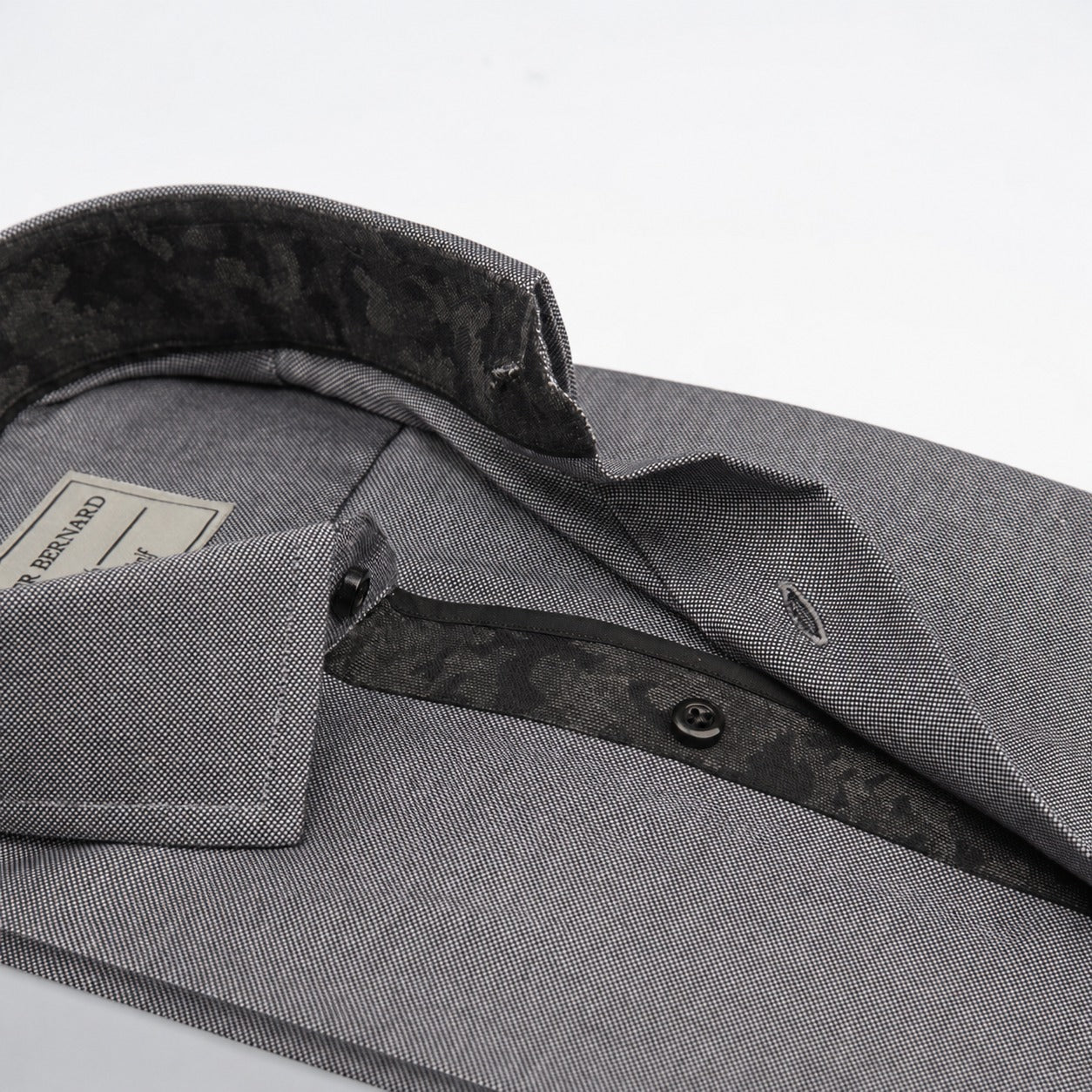 Steel Grey Modern Contrast Shirt