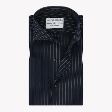 Navy White Pinstripe Dress Shirt