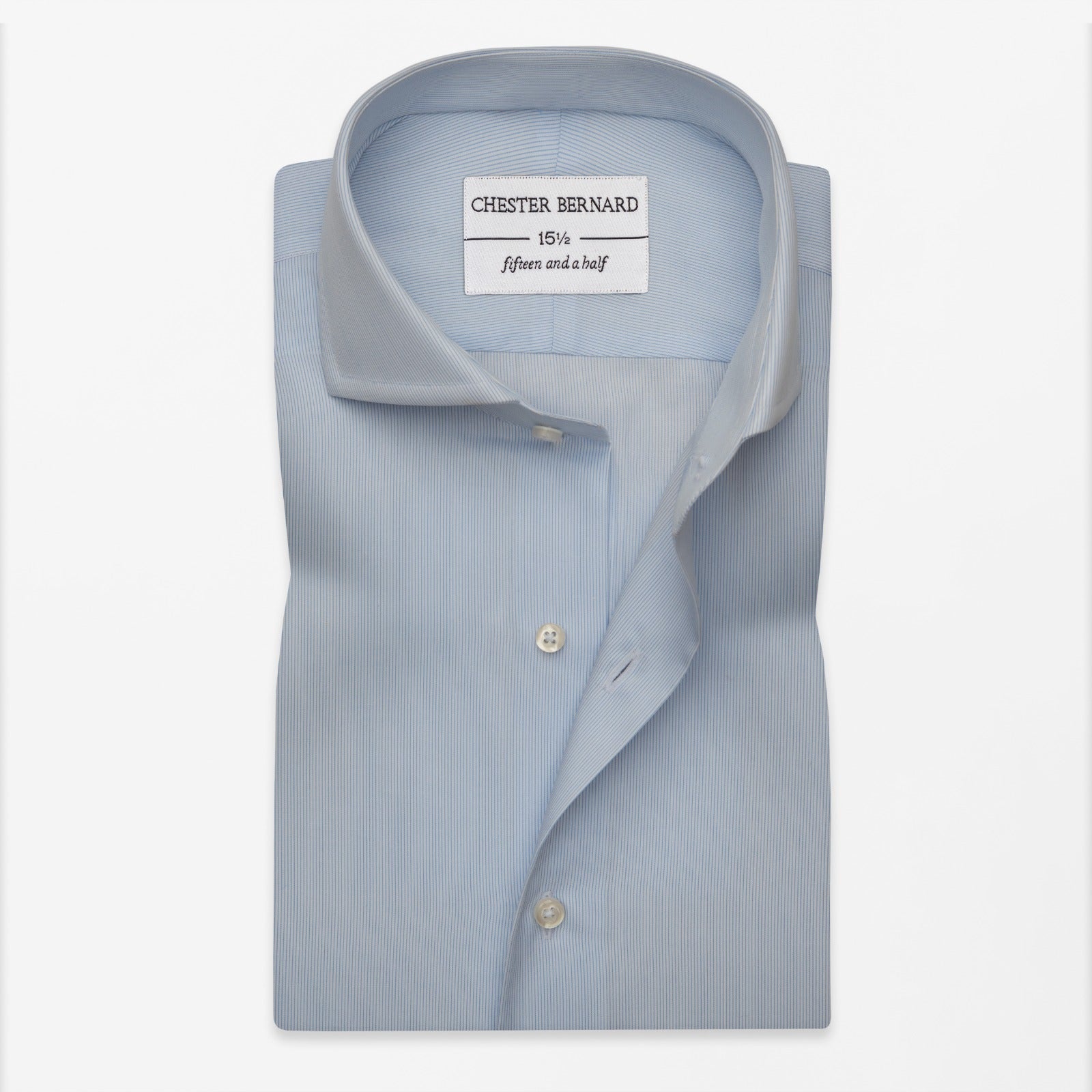 Sky Blue Pinstripe Cotton Shirt