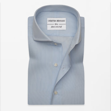 Sky Blue Pinstripe Cotton Shirt