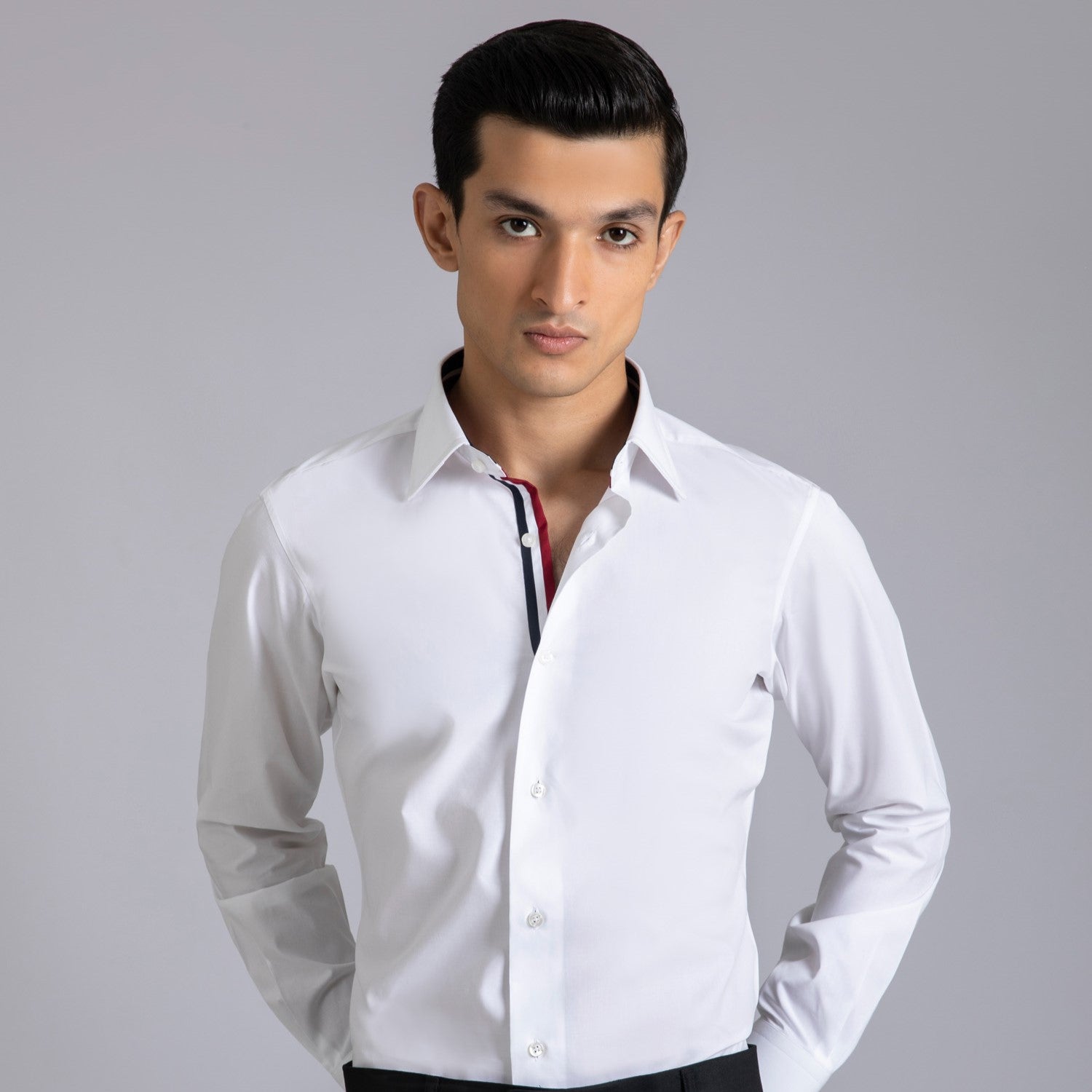 White Inlay Sports Collection Formal Shirt For Mens 2