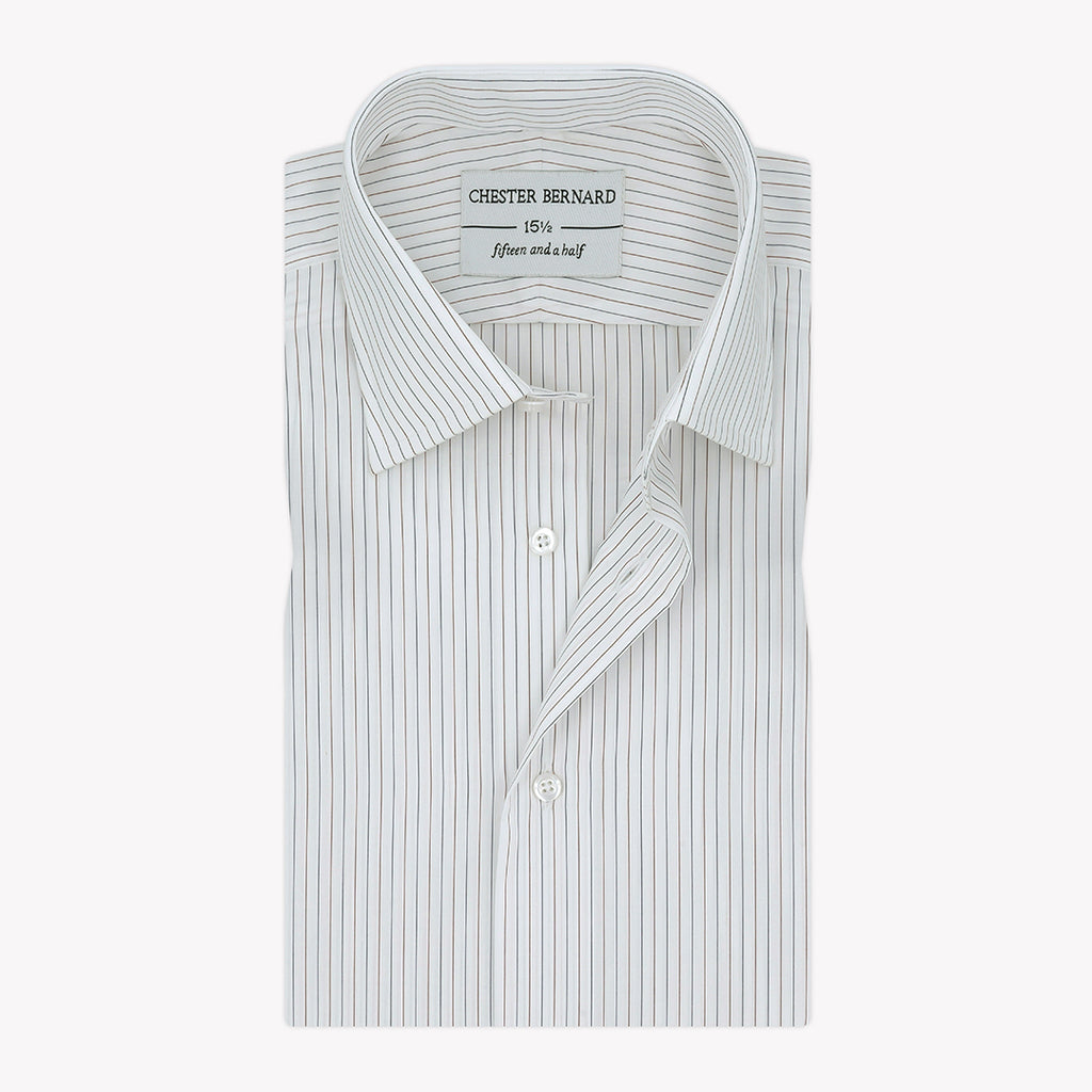 White with Multi-colored Pin Stripes Formal Shirt For Mens1