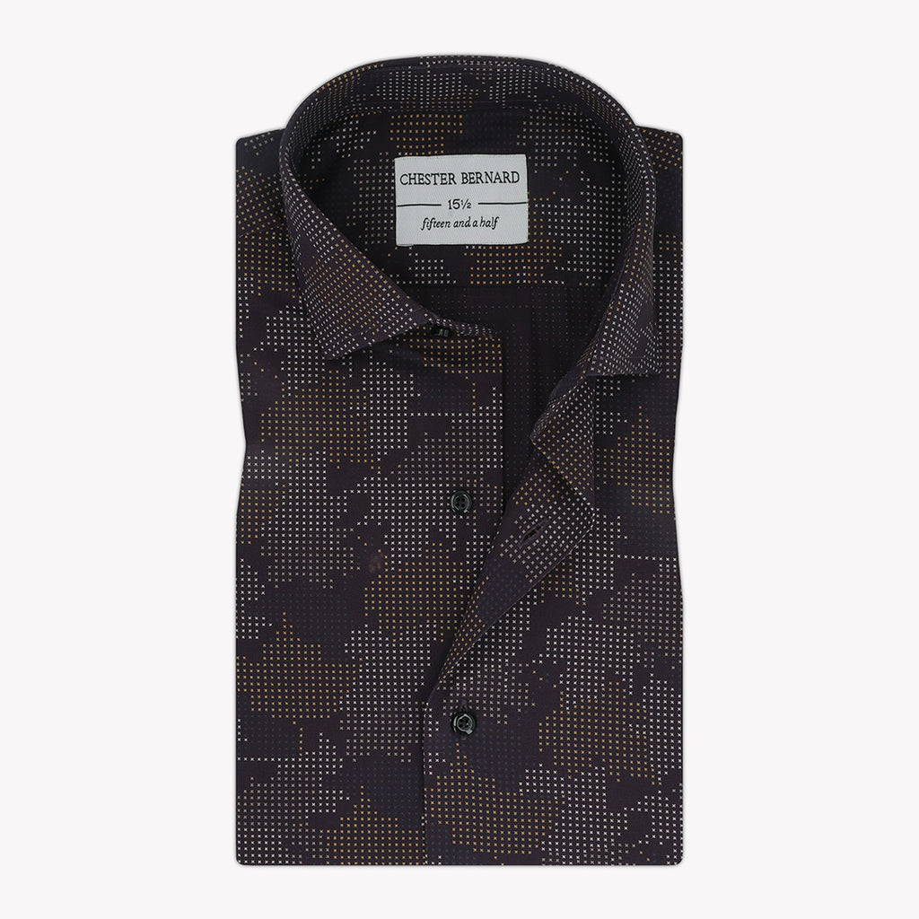 Purple Casual Shirt with Camouflage Print in Limited Edition Style - Trendy Men's Shirt