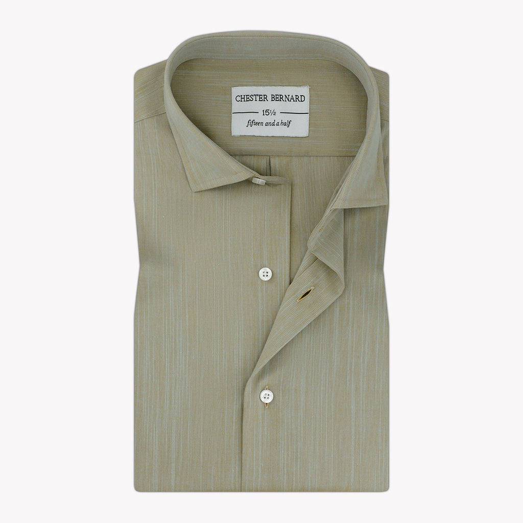 Two-Tone Beige Casual Shirt with Light Blue Self - Stylish Men's Shirt