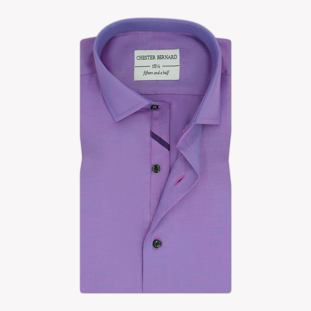 Two Tone Purple Casual Shirt with Single Crossed Design - Stylish Men's Shirt